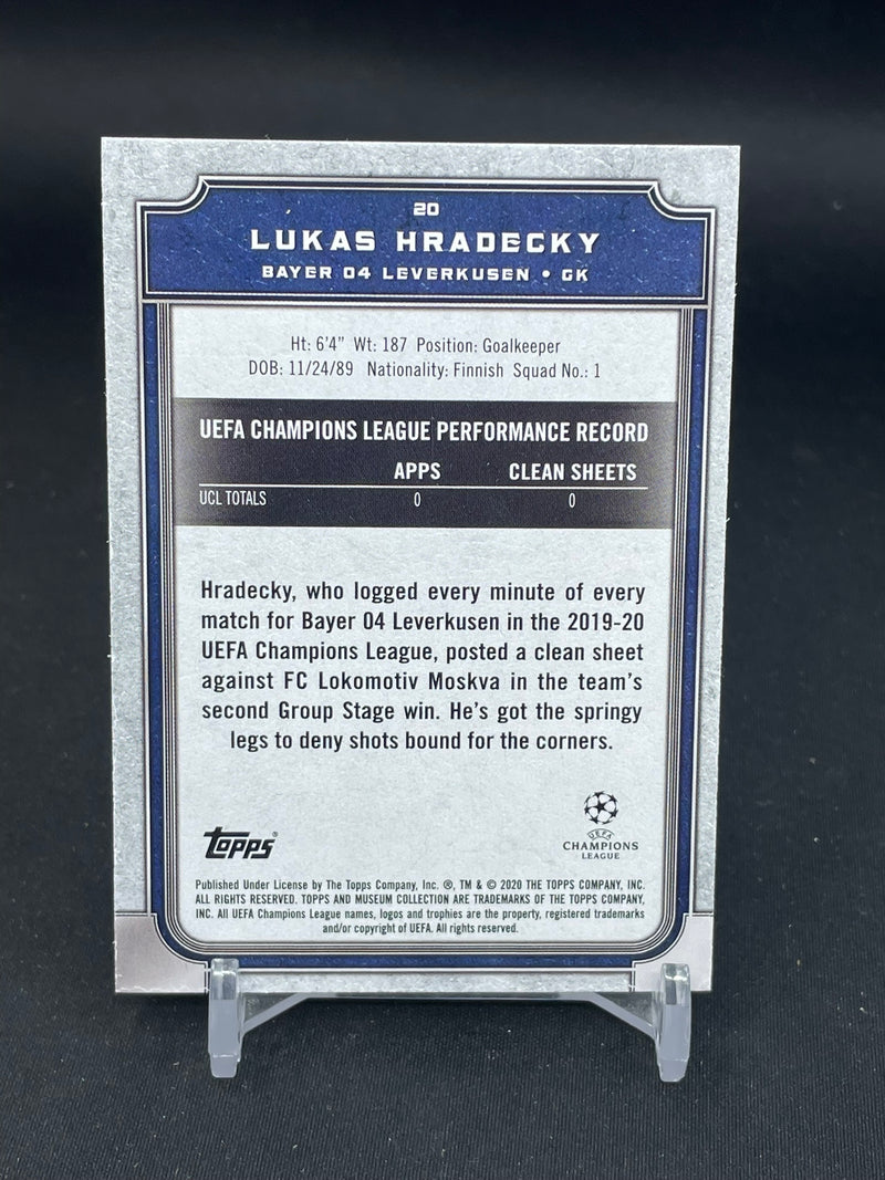 2020 TOPPS MUSEUM COLLECTION - L. HRADBECKY -