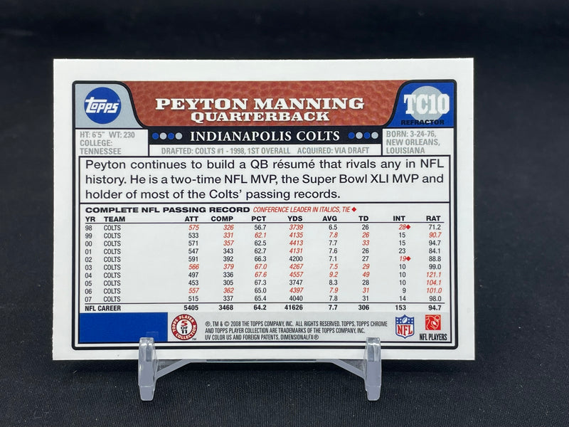 2008 TOPPS CHROME - REFRACTOR - P. MANNING -