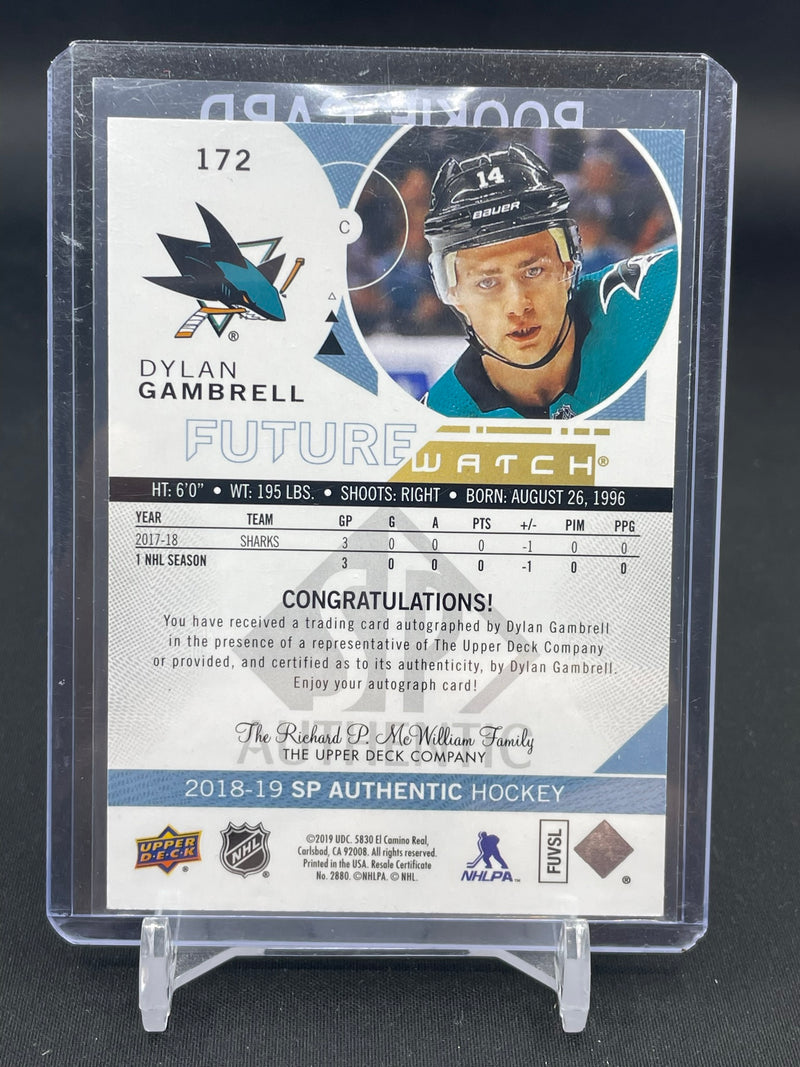 2018 UPPER DECK SP AUTHENTIC - FUTURE WATCH AUTO - D. GAMBRELL - #172 - #'D/999 - AUTOGRAPH - RC
