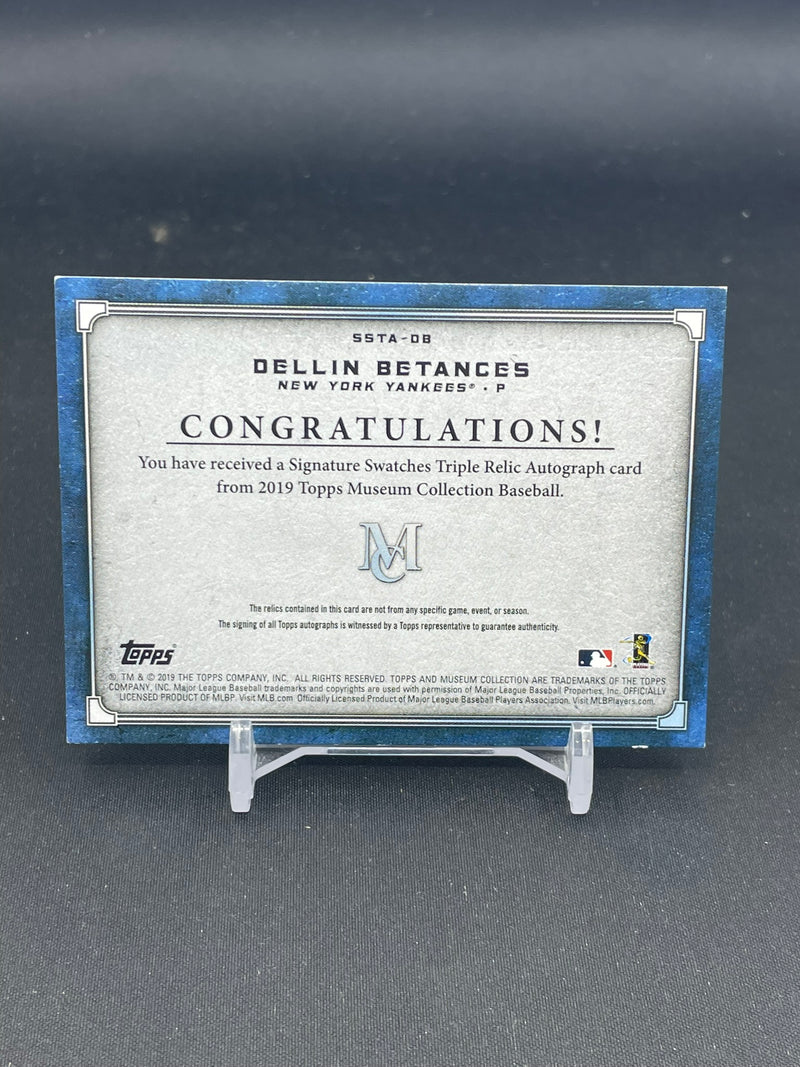 2019 TOPPS MUSEUM COLLECTION - SIGNATURE SWATCHES - D. BETANCES - #SSTA-DB - #'D/199 - DUAL RELIC - AUTOGRAPH