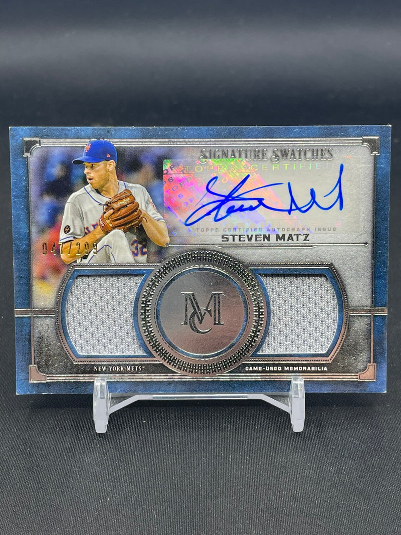 2019 TOPPS MUSEUM COLLECTION - SIGNATURE SWATCHES - S. MATZ - #SSDA-SMA - #'D/299 - DUAL RELIC - AUTOGRAPH