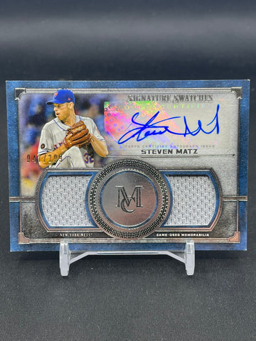 2019 TOPPS MUSEUM COLLECTION - SIGNATURE SWATCHES - S. MATZ - #SSDA-SMA - #'D/299 - DUAL RELIC - AUTOGRAPH
