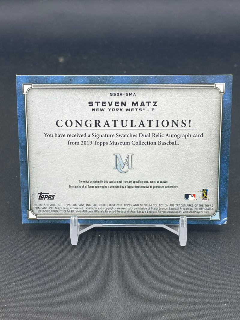 2019 TOPPS MUSEUM COLLECTION - SIGNATURE SWATCHES - S. MATZ - #SSDA-SMA - #'D/299 - DUAL RELIC - AUTOGRAPH