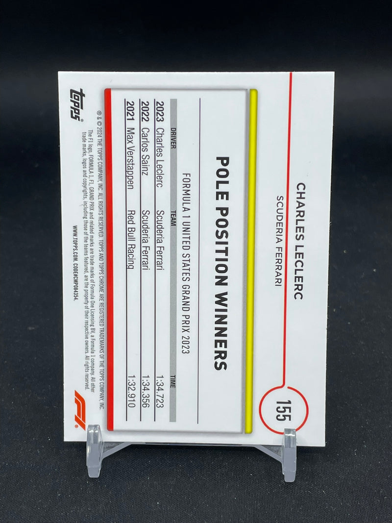 2024 TOPPS CHROME F1 - CHECKER FLAG REFRACTOR - C. LECLERC -