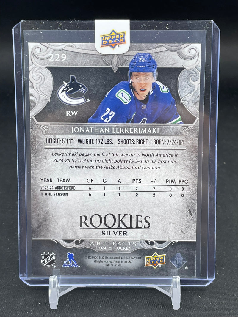 2024 UPPER DECK ARTIFACTS - SILVER - ROOKIES - J. LEKKERIMAKI - #229 - #'D/899 - RC