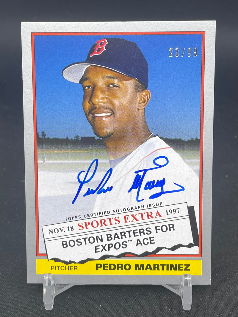 2020 TOPPS ARCHIVES - 1976 TOPPS TRADED AUTOGRAPH - P. MARTINEZ - #76TA-PM - #'D/99 - AUTOGRAPH