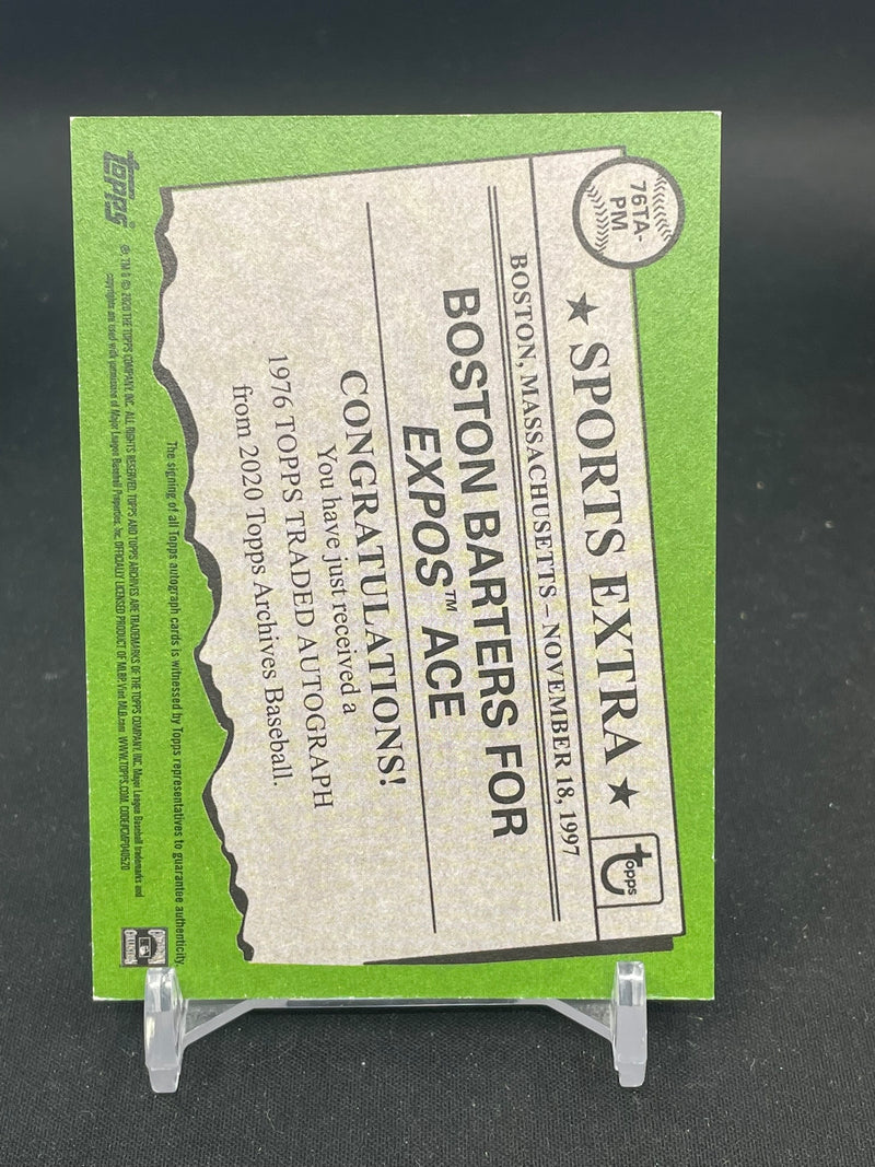 2020 TOPPS ARCHIVES - 1976 TOPPS TRADED AUTOGRAPH - P. MARTINEZ - #76TA-PM - #'D/99 - AUTOGRAPH