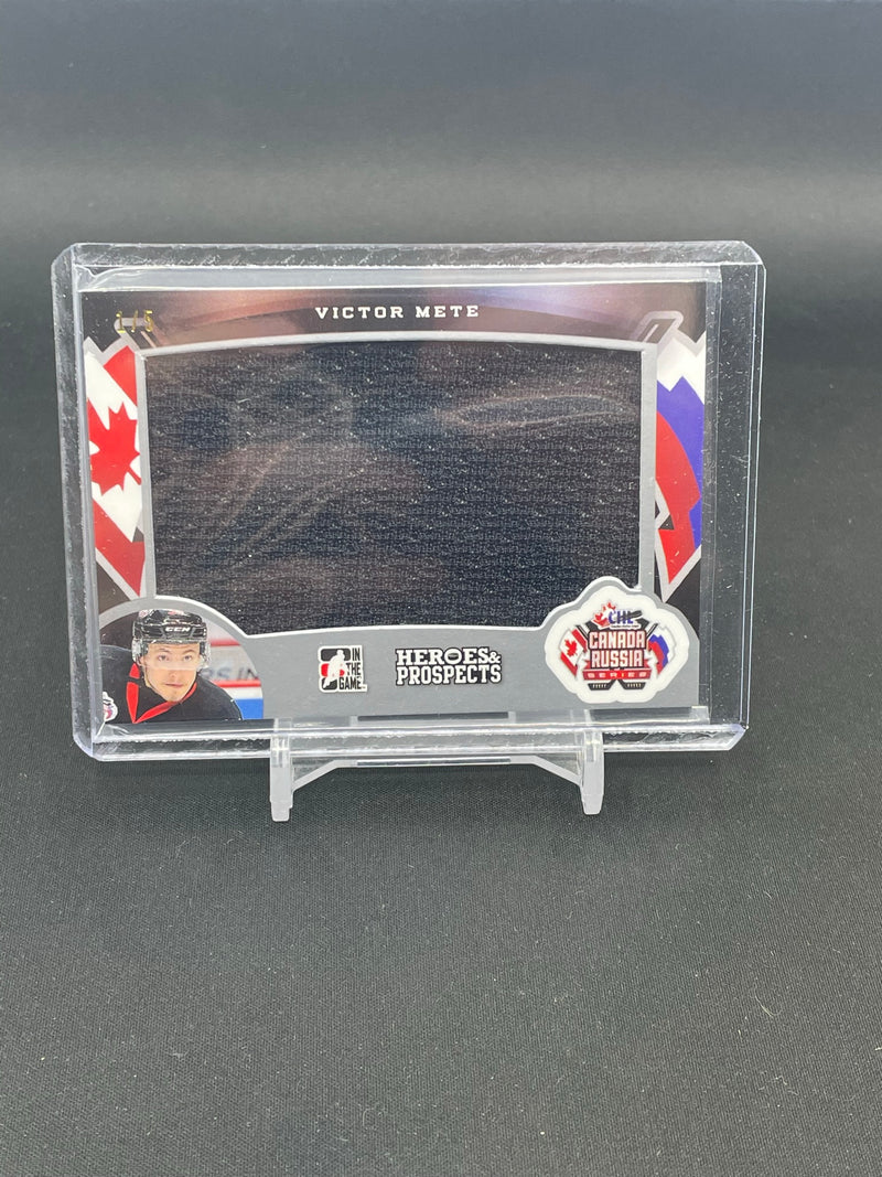 2015 LEAF IN THE GAME-USED HEROES & PROSPECTS - V. METE - #CR-25 - #'D/5 - CANADA JERSEY RELIC