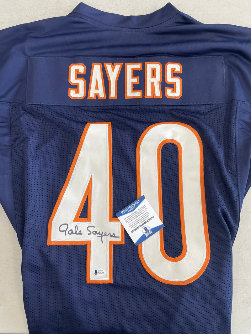 GALE SAYERS - AUTOGRAPHED JERSEY - BECKETT AUTHENTICATED