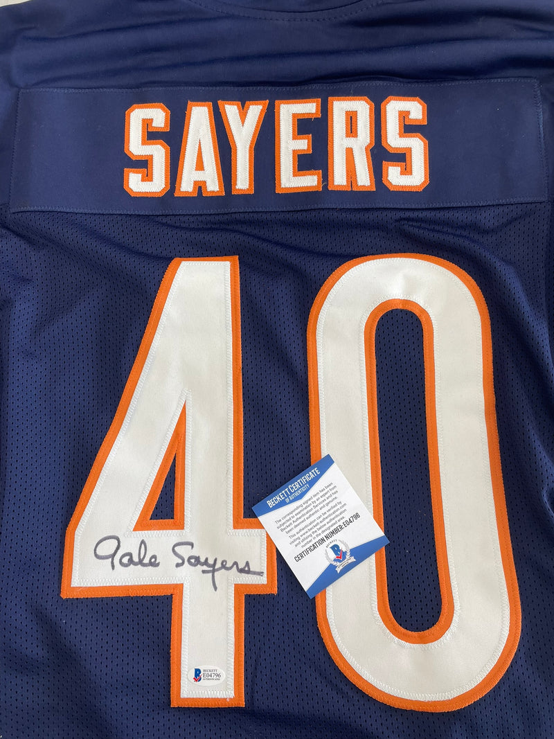GALE SAYERS - AUTOGRAPHED JERSEY - BECKETT AUTHENTICATED