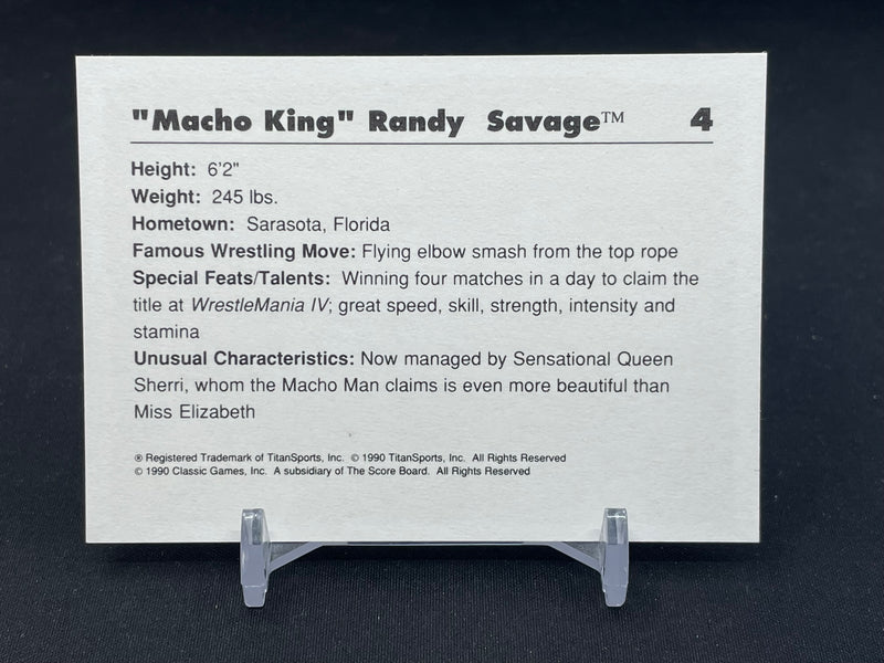 1990 CLASSIC GAMES - RANDY SAVAGE -