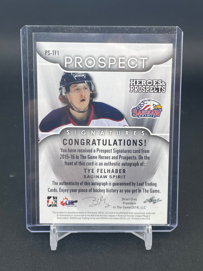 2015 LEAF IN THE GAME USED HEROES & PROSPECTS - T. FELHABER -