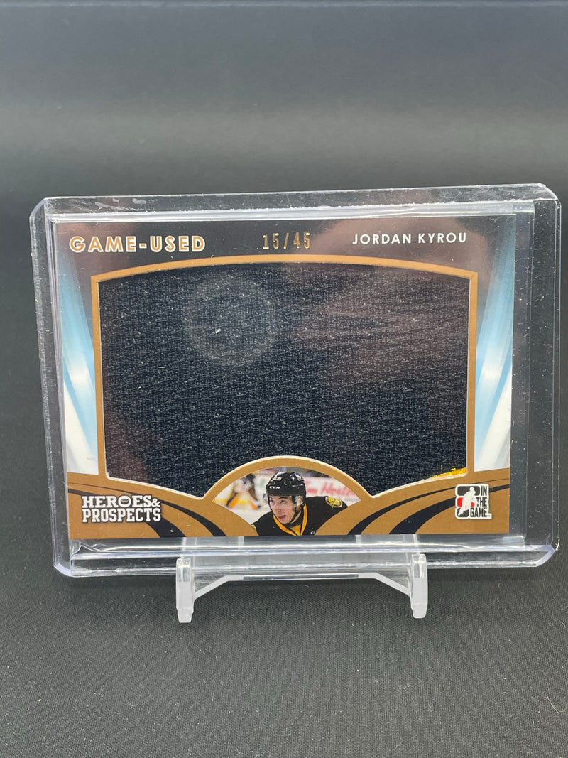 2015 LEAF IN THE GAME HEROES & PROSPECTS - J. KYROU - #GU-16 - #'D/45 - RELIC