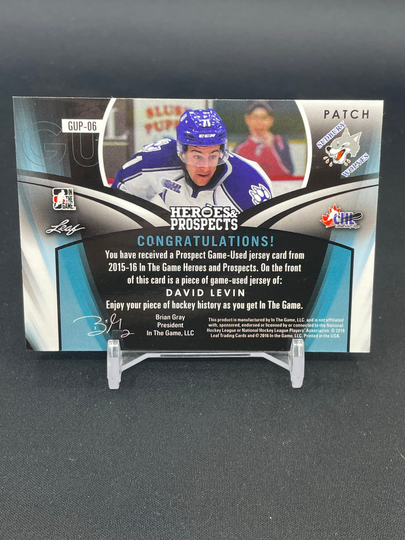 2015 LEAF IN THE GAME HEROES & PROSPECTS - D. LEVIN - #GUP-06 - #'D/3 - RELIC