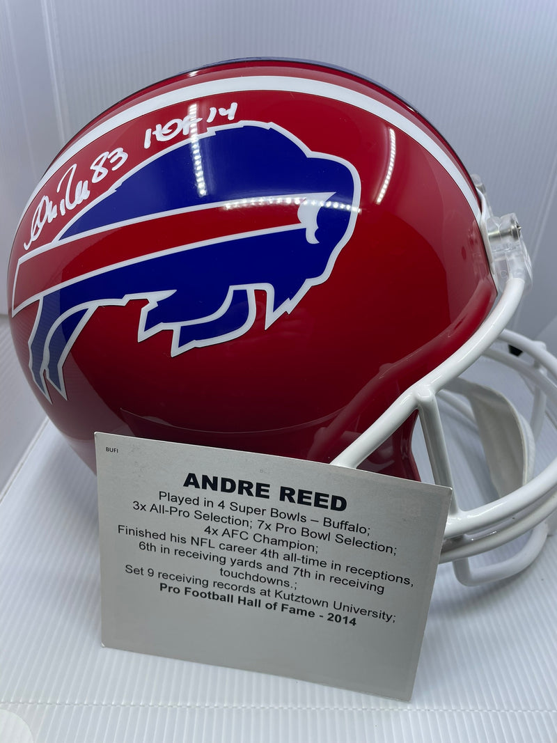 ANDRE REED - AUTOGRAPHED REPLICA HELMET - TRISTAR AUTHENTICATED