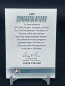 2014 IN THE GAME DRAFT - SILVER AUTOGRAPH - K. KAPANEN -