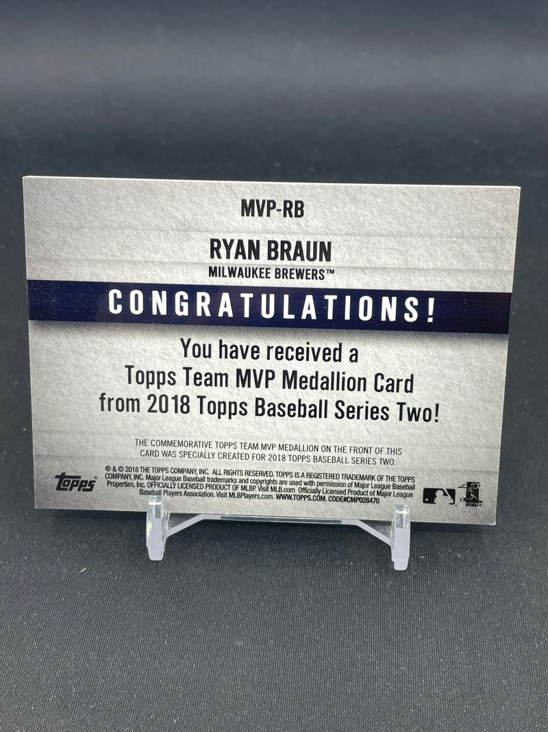 2018 TOPPS SERIES TWO - TEAM MVP MEDALLION - R. BRAUN -