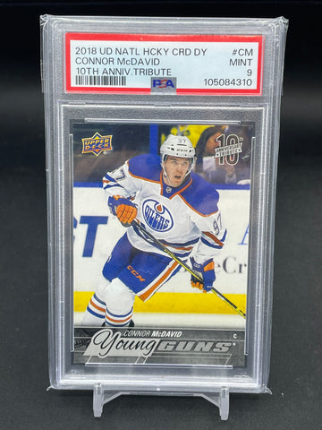 2018 UPPER DECK NATIONAL HOCKEY CARD DAY - 10TH ANNIVERSARY TRIBUTE - C. MCDAVID - #CM - PSA 9