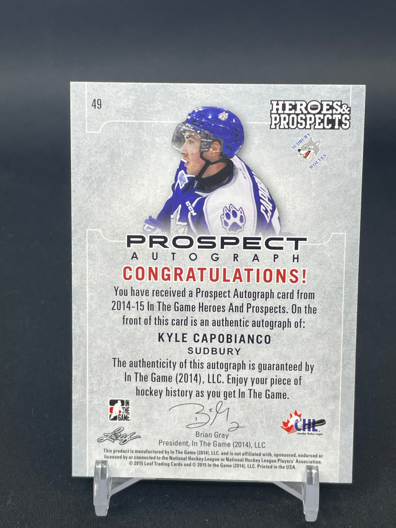 2014 IN THE GAME HEROES & PROSPECTS - K. CAPOBIANCO - #49 - #'D/80 - AUTOGRAPH