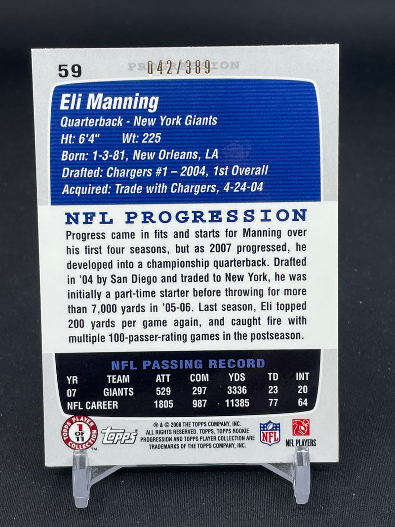 2008 TOPPS ROOKIE PROGRESSION - E. MANNING - #59 - #'D/389