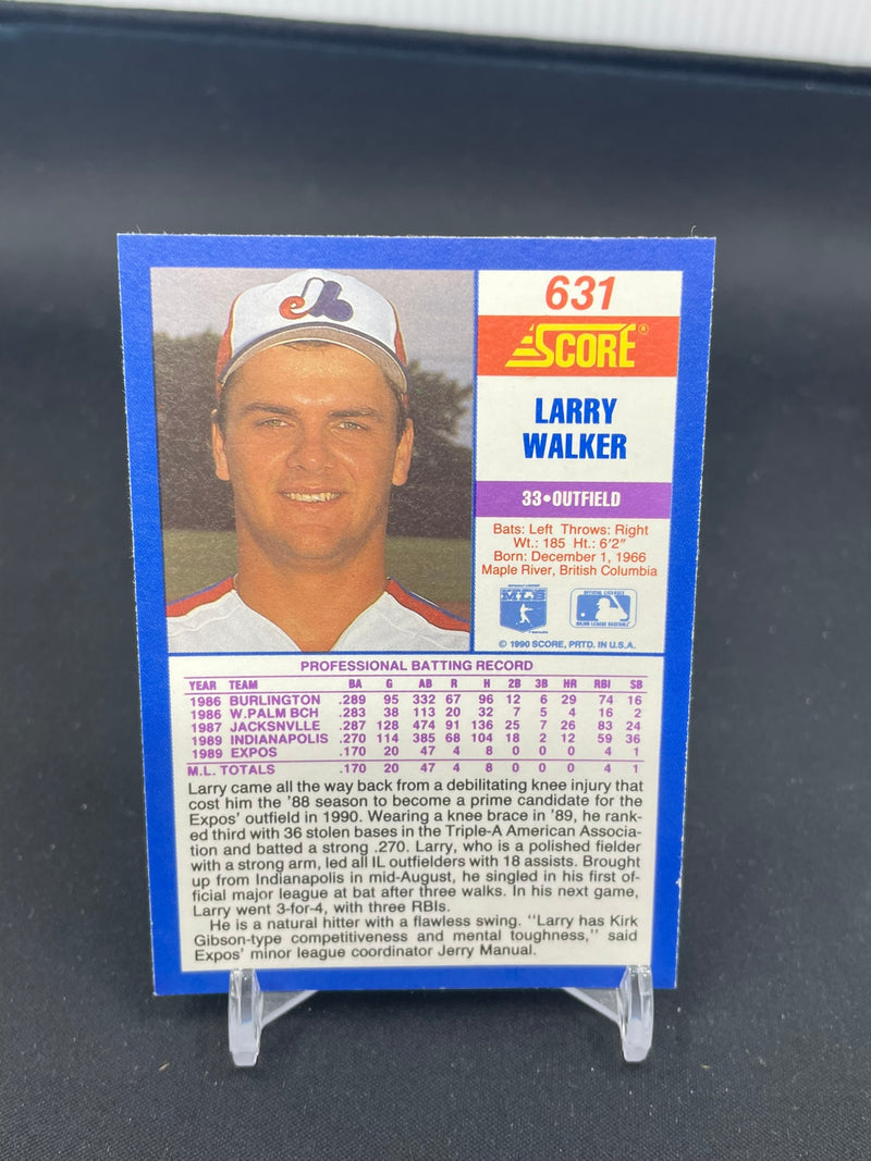 1990 SCORE - L. WALKER -