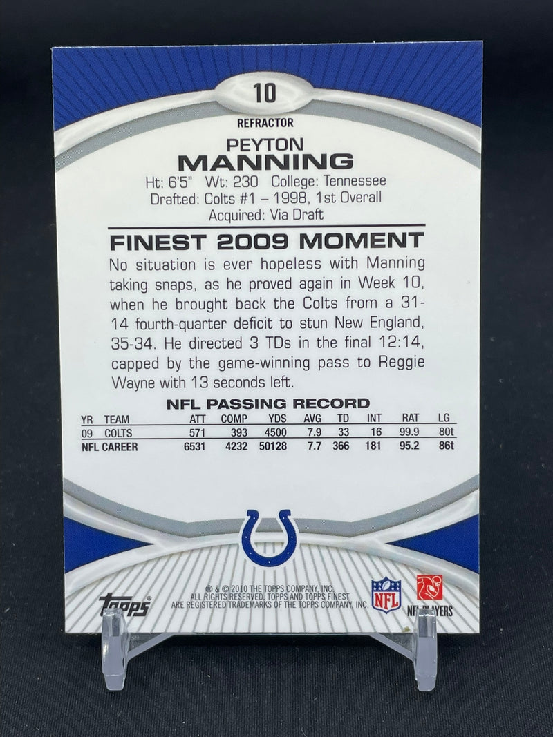 2010 TOPPS FINEST - REFRACTOR - P. MANNING -