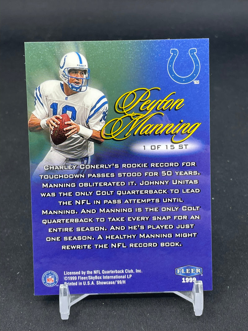 1999 FLEER FLAIR SHOWCASE - SHRINE TIME - P. MANNING - #1ST - #'D/1500