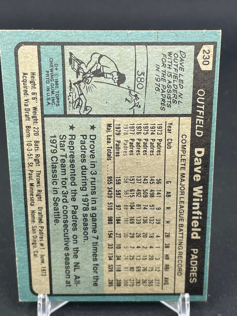 1980 TOPPS - N.L. ALL-STAR - D. WINFIELD -