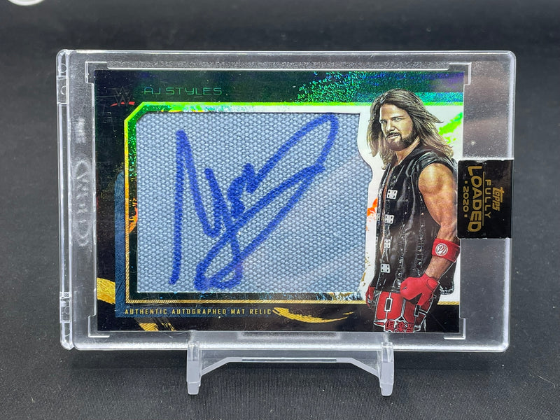 2020 TOPPS FULLY LOADED - WRESTLEMANIA 34 - AJ STYLES - #M-AJ - #'D/99 - RELIC