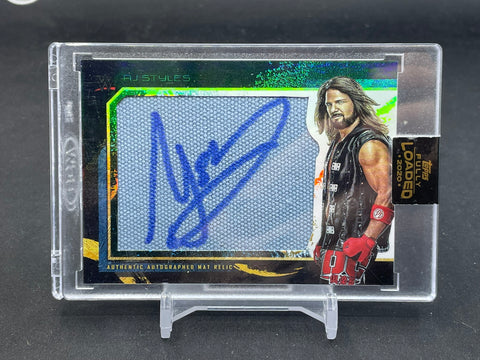 2020 TOPPS FULLY LOADED - WRESTLEMANIA 34 - AJ STYLES - #M-AJ - #'D/99 - RELIC