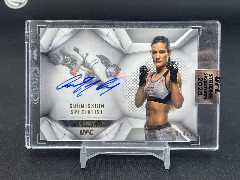 2020 TOPPS UFC STRIKING SIGNATURES - SUBMISSION SPECIALIST - C. CASEY - #SUS-CCA - #'D/451 - RELIC - AUTOGRAPH