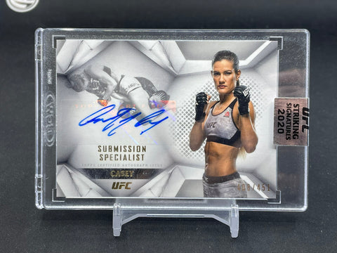 2020 TOPPS UFC STRIKING SIGNATURES - SUBMISSION SPECIALIST - C. CASEY - #SUS-CCA - #'D/451 - RELIC - AUTOGRAPH
