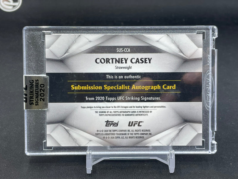 2020 TOPPS UFC STRIKING SIGNATURES - SUBMISSION SPECIALIST - C. CASEY - #SUS-CCA - #'D/451 - RELIC - AUTOGRAPH