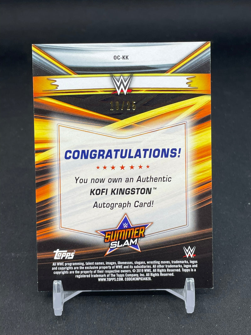 2019 TOPPS - SUMMER SLAM - K. KINGSTON - #OC-KK - #'D/25 - AUTOGRAPH