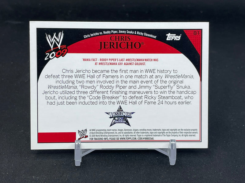 2009 TOPPS WRESTLEMANIA - CHRIS JERICHO -