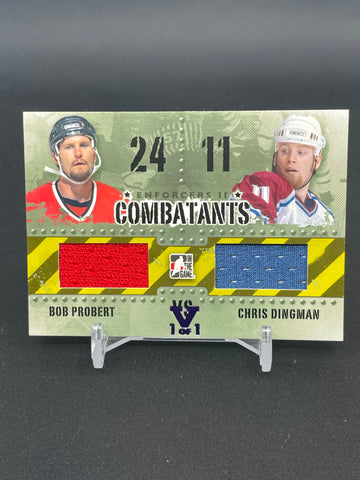 2013 IN THE GAME ENFORCERS - COMBATANTS - B. PROBERT / C. DINGMAN - #C-24 - DUAL RELIC