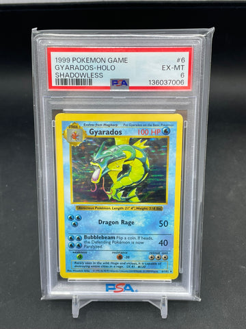 POKEMON - SHADOWLESS BASE SET - GYARADOS - HOLO - #6 - PSA 6