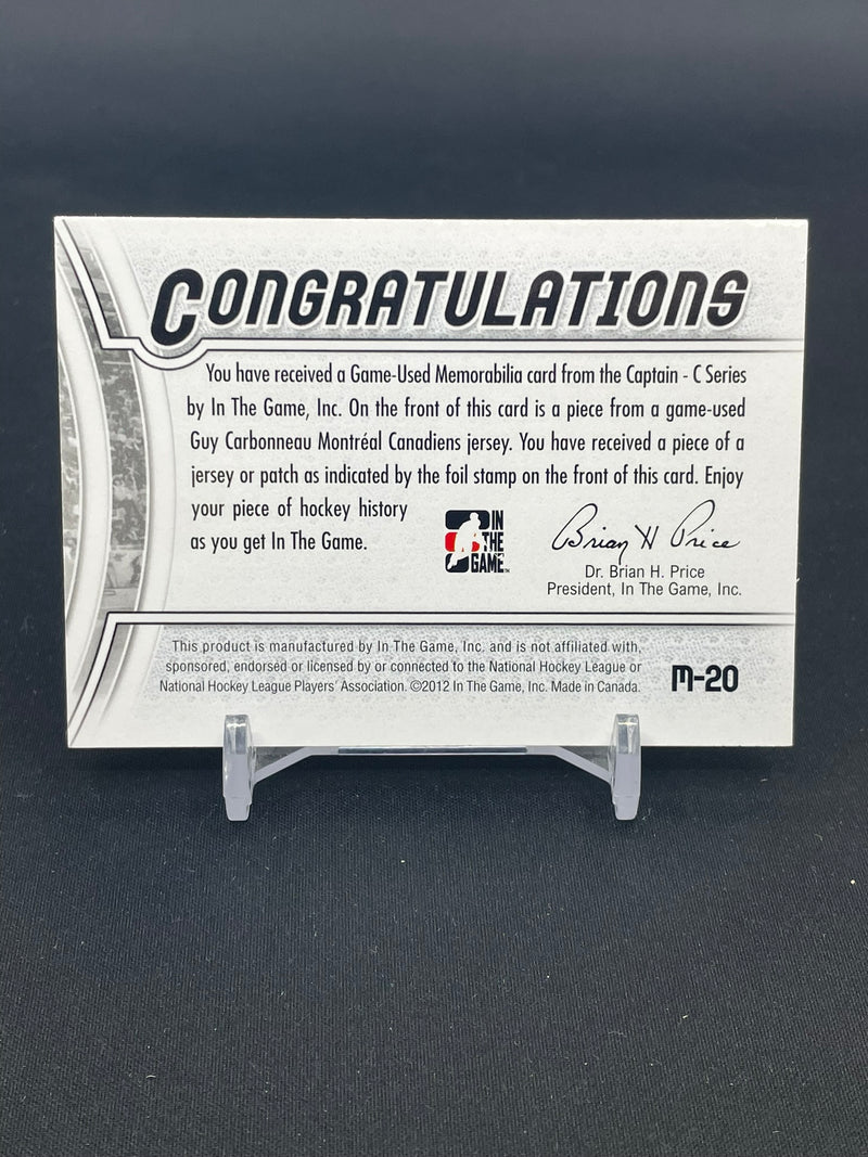 2012 IN THE GAME - CAPTAIN C - G. CARBONNEAU -