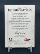 2012 IN THE GAME HEROES & PROSPECTS - GOLD VERSION - JERSEY AND AUTO - R. STROME - #MA-RS - AUTO RELIC - #'D/10