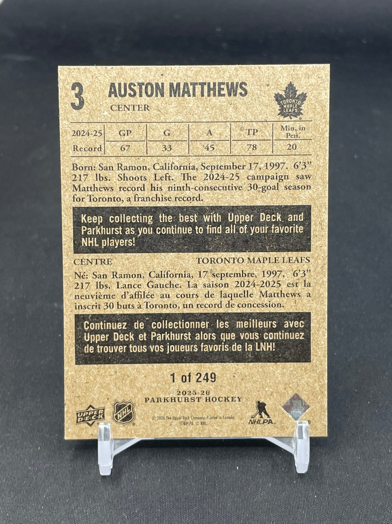 2025 UPPER DECK PARKHURST - RETROS - A. MATTHEWS - #3 - #'D/249