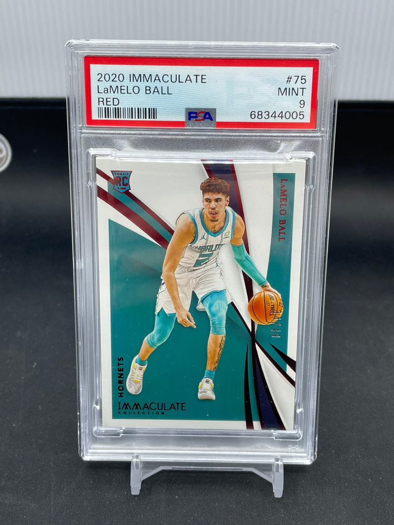 2020 PANINI IMMACULATE - RED - L. BALL - #75 - #'D/49 - PSA 9  - RC