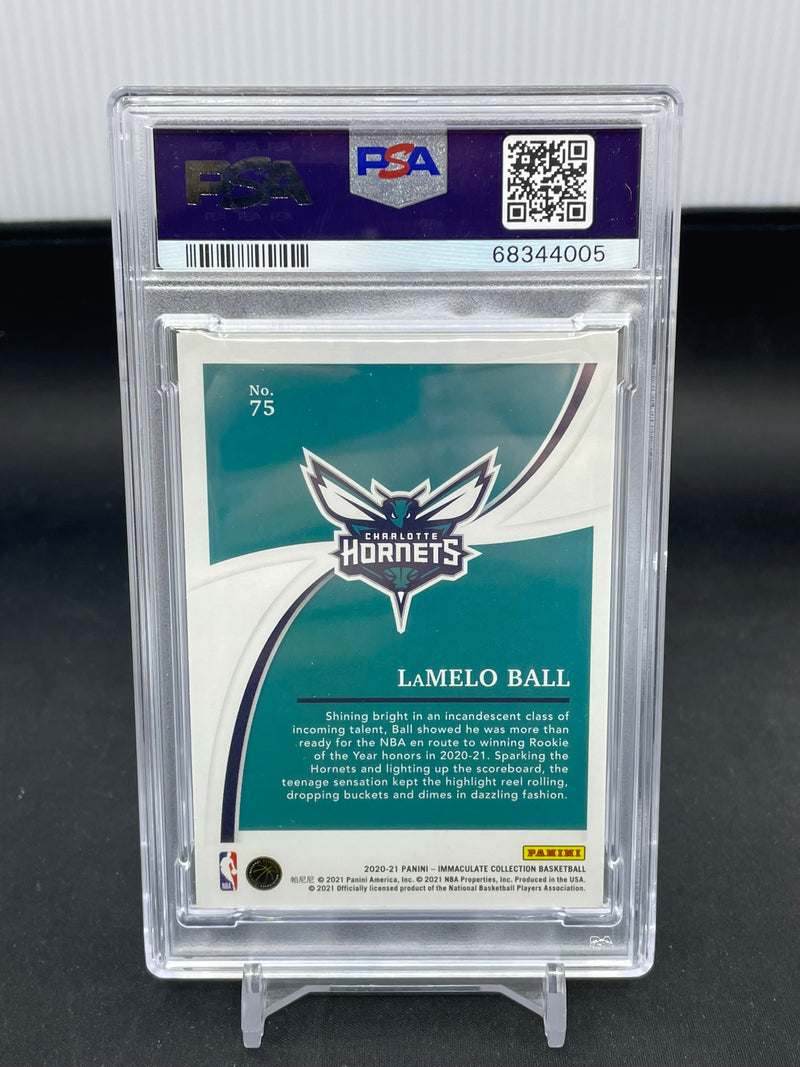 2020 PANINI IMMACULATE - RED - L. BALL - #75 - #'D/49 - PSA 9  - RC