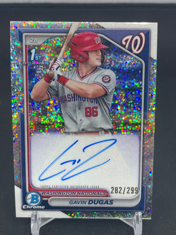 2024 TOPPS BOWMAN CHROME - SPECKLE REFRACTOR - 1ST BOWMAN - G. DUGAS - #CPA-GD - #'D/299 - AUTOGRAPH