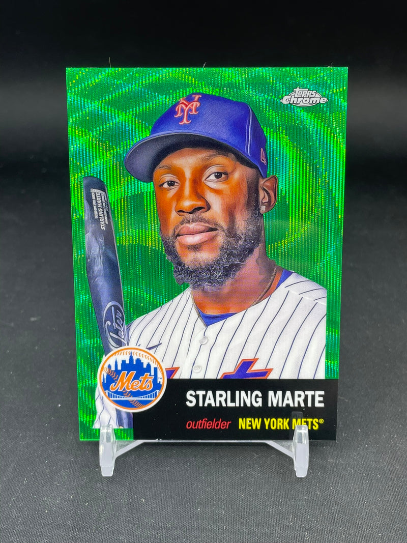 2022 TOPPS CHROME PLATINUM ANNIVERSARY - GREEN WAVE REFRACTOR - S. MARTE - #129 - #'D/99