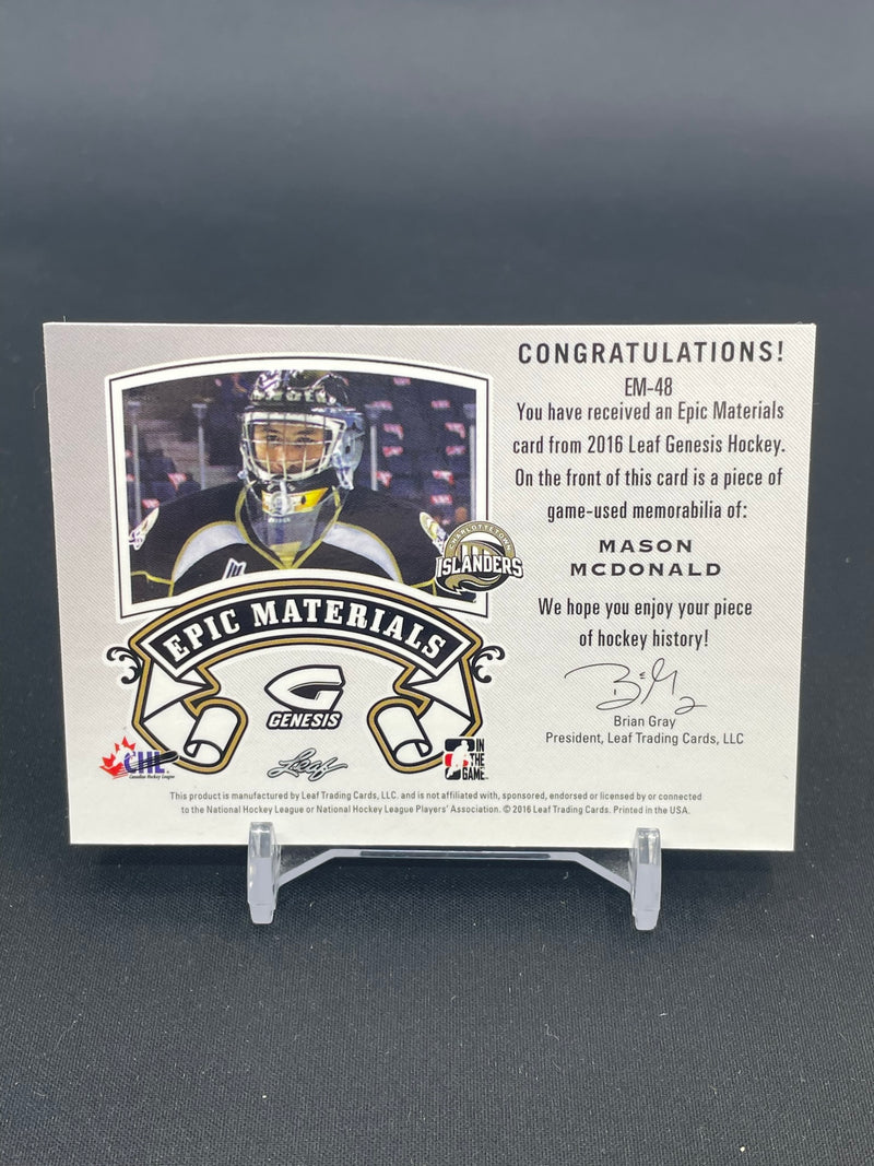2016 LEAF GENESIS - EPIC MATERIALS - GREEN - M. MCDONALD - #EM-48 - #'D/25 - RELIC