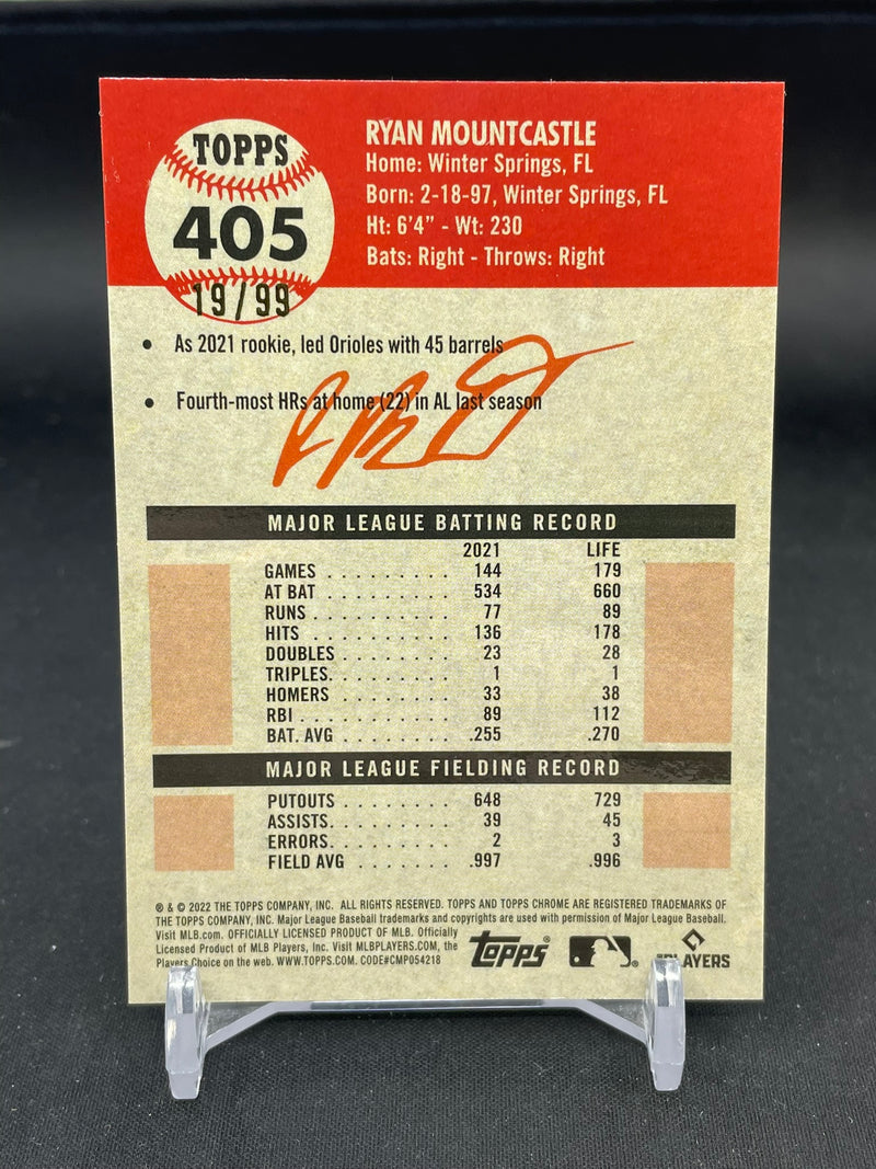 2022 TOPPS CHROME PLATINUM ANNIVERSARY - GREEN WAVE REFRACTOR - R. MOUNTCASTLE - #405 - #'D/99
