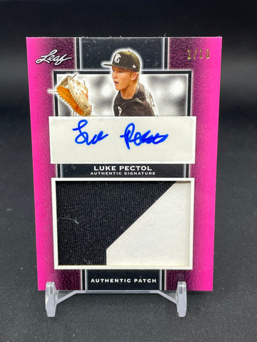 2019 LEAF PERFECT GAME - L. PECTOL - #PA-LP1 - #'D/10 - RELIC - AUTOGRAPH