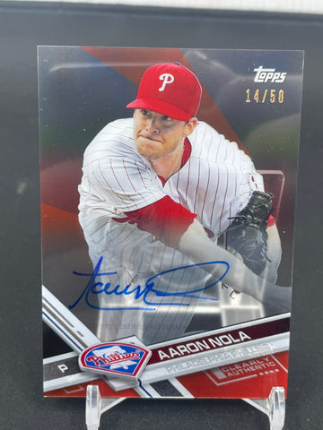 2017 TOPPS CLEARLY AUTHENTIC - RED - A. NOLA - #CAAU-AN - #'D/50 - AUTOGRAPH