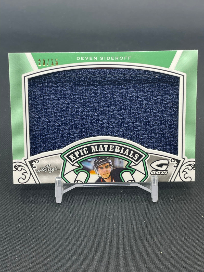 2016 LEAF GENESIS - EPIC MATERIALS - GREEN - D. SIDEROFF - #EM-17 - #'D/25 - JUMBO RELIC