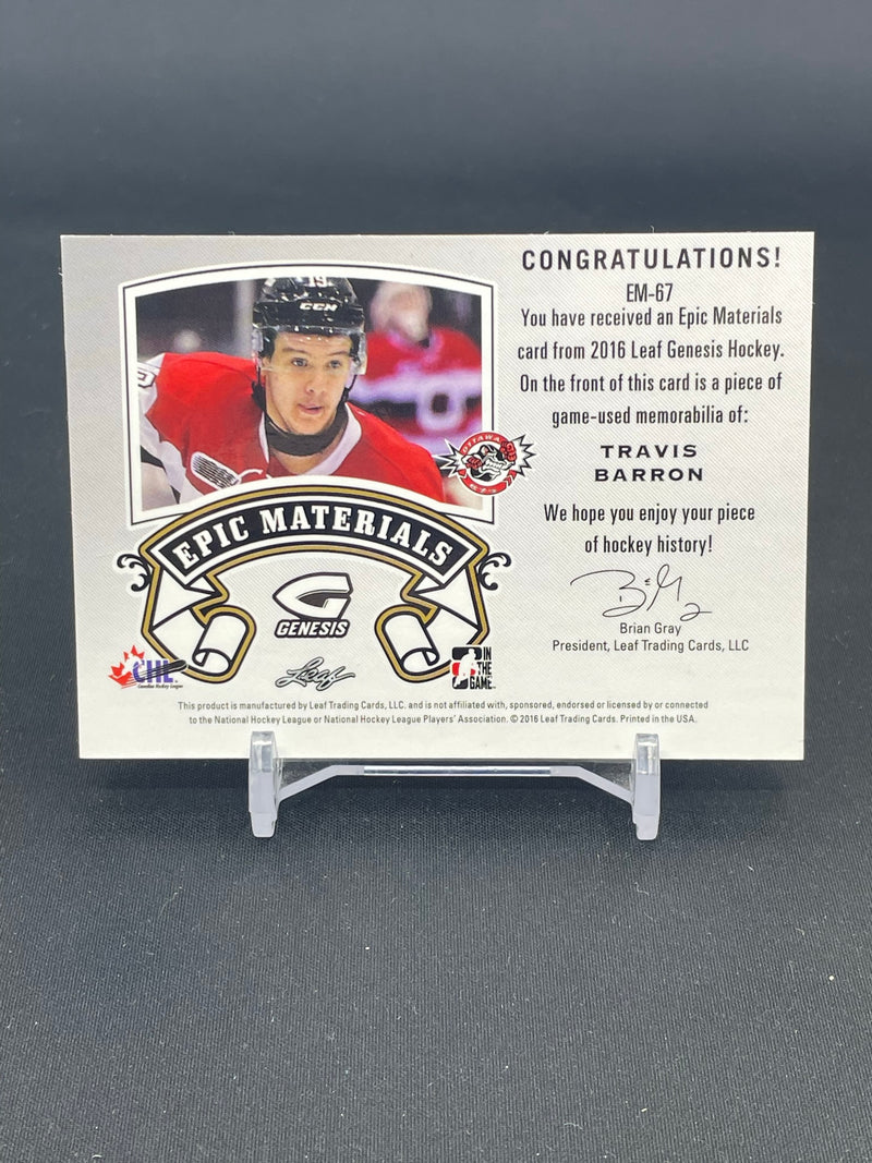 2016 LEAF GENESIS - EPIC MATERIALS - T. BARRON - #EM-67 - #'D/50 - RELIC